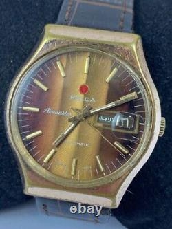 Vintage Felca Airmaster Watch Automatic Rotomatic 1950's Ultra Rare 35 MM Swiss