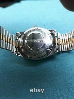 Vintage Felca Rotomatic Date Swiss Wrist Watch Auto Men's Rare Black Dial