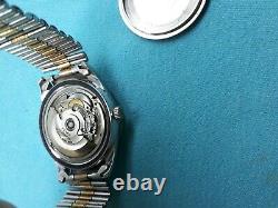 Vintage Felca Rotomatic Date Swiss Wrist Watch Auto Men's Rare Black Dial