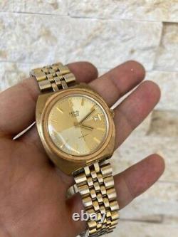Vintage Ferial Watch Full Gold Plated Swiss Made 1960's Super Rare 17 Jewels Men
