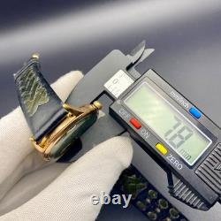 Vintage Flint Watch Men's Gold Filled 17 Jewels Green Dial Swiss Made Rare