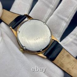 Vintage Flint Watch Men's Gold Filled 17 Jewels Green Dial Swiss Made Rare