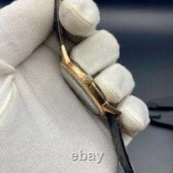 Vintage Flint Watch Men's Gold Filled 17 Jewels Green Dial Swiss Made Rare