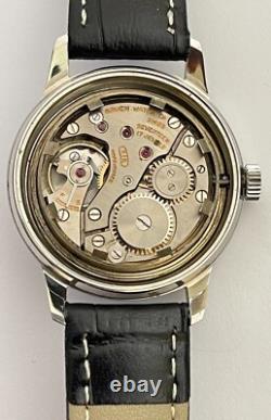 Vintage GRUEN Watch Watertite Swiss Incabloc Waterproof Gruen Black Dial RARE