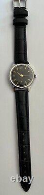 Vintage GRUEN Watch Watertite Swiss Incabloc Waterproof Gruen Black Dial RARE