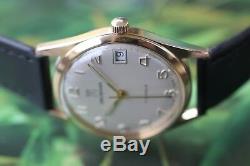 Vintage Great Swiss Gold-plated Delbana Watch 17 Jewels With Date Very Rare