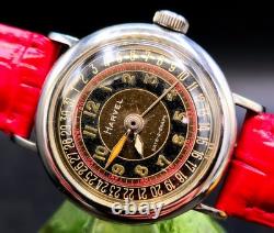 Vintage HARVEL Date-O-Graph Swiss Manual Wind Rare 1950's Superb Men's Watch