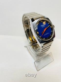 Vintage Hercules Prima Super 21 Mens Mechanical Watch Swiss Made Blue Dial RARE