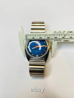 Vintage Hercules Prima Super 21 Mens Mechanical Watch Swiss Made Blue Dial RARE