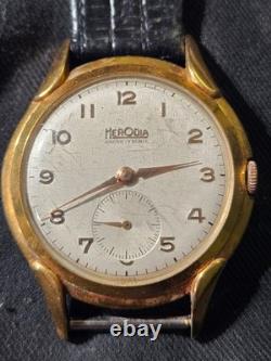 Vintage Herodia Ancre 17 Rubis Swiss Made Gold Plated Mechanical Watch 35mm Rare