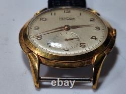 Vintage Herodia Ancre 17 Rubis Swiss Made Gold Plated Mechanical Watch 35mm Rare