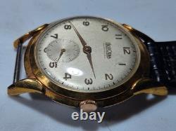 Vintage Herodia Ancre 17 Rubis Swiss Made Gold Plated Mechanical Watch 35mm Rare