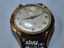 Vintage Herodia Ancre 17 Rubis Swiss Made Gold Plated Mechanical Watch 35mm Rare