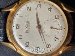 Vintage Herodia Ancre 17 Rubis Swiss Made Gold Plated Mechanical Watch 35mm Rare