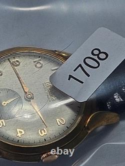 Vintage Herodia Ancre 17 Rubis Swiss Made Gold Plated Mechanical Watch 35mm Rare