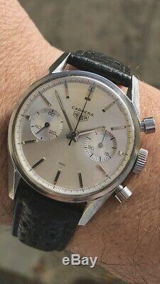 Vintage Heuer Carrera 3647s. Rare Swiss Only Dial. Valjoux 92. Rare Chronograph