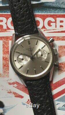 Vintage Heuer Carrera 3647s. Rare Swiss Only Dial. Valjoux 92. Rare Chronograph