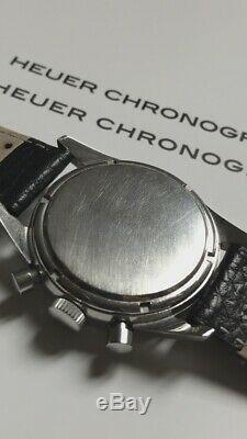 Vintage Heuer Carrera 3647s. Rare Swiss Only Dial. Valjoux 92. Rare Chronograph