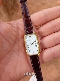 Vintage Insa Watch Tank mechanic Swiss Watch Gold plated 1970s Rare Watch