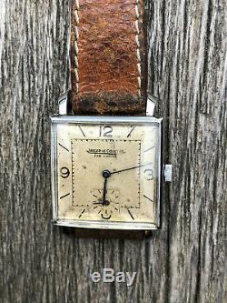 Vintage Jaeger LeCoultre cal. 417 B Swiss rare watch 40's square