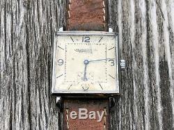 Vintage Jaeger LeCoultre cal. 417 B Swiss rare watch 40's square