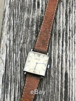 Vintage Jaeger LeCoultre cal. 417 B Swiss rare watch 40's square