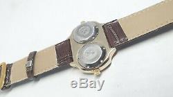 Vintage Jovial Dual Dial Dual movement Automatic Rare Man's Swiss Made Watch