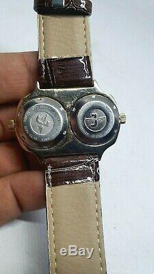 Vintage Jovial Dual Dial Dual movement Automatic Rare Man's Swiss Made Watch