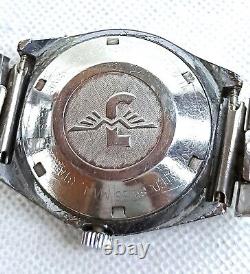 Vintage Jovial Watch 25 Jewels Swiss Made Crystal 1960's Squared Rare Green Men