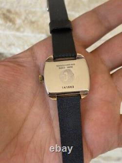 Vintage Jovial Watch Heavy Gold Plated White Ladies Elegant Swiss 1960's Rare