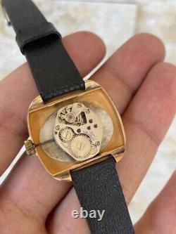 Vintage Jovial Watch Heavy Gold Plated White Ladies Elegant Swiss 1960's Rare