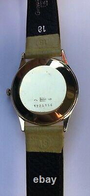 Vintage Juvenia Watch 18k Gold Automatic Swiss made JUVNIA 11511 Slim RARE