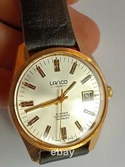 Vintage LANCO Automatic 21 Jewels Incabloc Swiss Rare