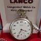 Vintage LANCO Pocket Watch Langendorf Mechanical Swiss Chain Box Rare Old 1940