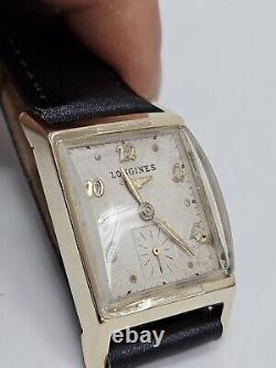 Vintage LONGINES Tank-Wrist Watch Gents Caliber 9L 10K GF RARE 17 Jewel Swiss
