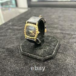 Vintage Ladies 18K SOLID Gold Gucci Black Dial MECHANICAL Swiss Watch RARE