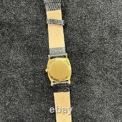 Vintage Ladies 18K SOLID Gold Gucci Black Dial MECHANICAL Swiss Watch RARE