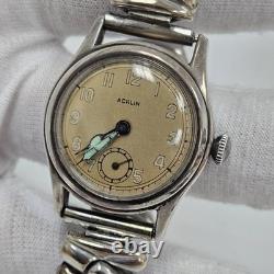 Vintage Landau Men's Watch 15 Jewel Acklin Swiss Mechanical Wind Runs Rare