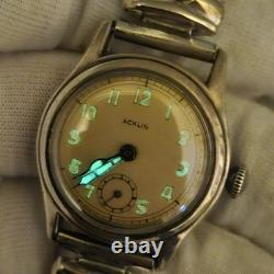 Vintage Landau Men's Watch 15 Jewel Acklin Swiss Mechanical Wind Runs Rare