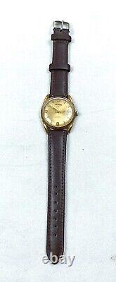 Vintage Langel watch 17 jewels gold date 1960's ultra rare mint condition swiss