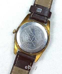 Vintage Langel watch 17 jewels gold date 1960's ultra rare mint condition swiss