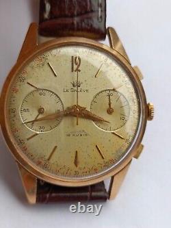 Vintage Le Saleve Chronograph Cal 22 Swiss RARE