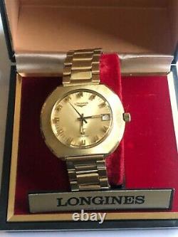 Vintage Longines Electronic Swiss Watch Date Ultra Rare 1970-1975