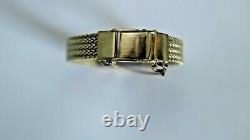 Vintage Longines Swiss Gold Mesh Rectangular Quartz Women's Wristwatch Rare