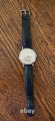 Vintage Louvic Mystery Hands Dial 17J Men's Swiss Wrist Watch Rare Runs