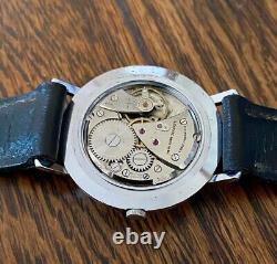 Vintage Louvic Mystery Hands Dial 17J Men's Swiss Wrist Watch Rare Runs