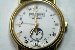 Vintage MOVADO Moonphase Chronograph Swiss Made Women's Wristwatch Very Rare