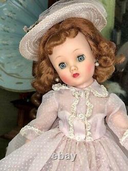 Vintage Madame Alexander High Color Elise Doll In Rare Swiss Pink Sheer #2230