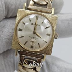 Vintage Men's Bulova 18k Solid Gold Rare M6 1966 17J 10CL Swiss Mechanical Wind