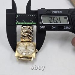 Vintage Men's Bulova 18k Solid Gold Rare M6 1966 17J 10CL Swiss Mechanical Wind